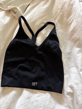 Set active black workout top